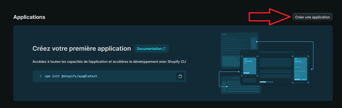 Créer une application sur le Dev Dashboard
