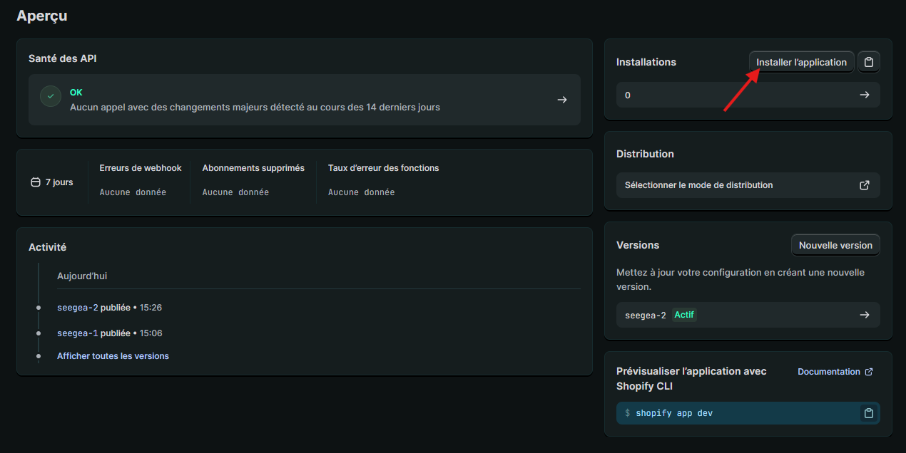 Installer l'application sur votre boutique
